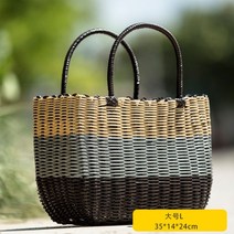 피크닉바구니 라탄바구니 바구니 세트 패브릭 대형 소풍 가방, 대형현미