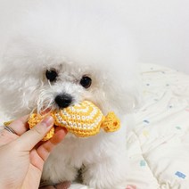 개달당 핸드메이드 롤리팝 삑삑이 사탕 장난감 뜨개장난감, 오렌지