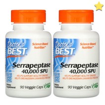 닥터스베스트 Serrapeptase 40 000 SPU 베지 90정 2통, 1개, 기본