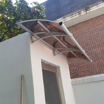 캐노픽스 550 X 6400 호레움 접이식어닝천막 창문셔터 차고 만들기 농막주택 농막 썬룸, 브라운 렉산 회색 브라켓 실버 바