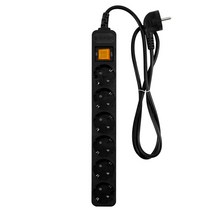대현 모노케어 멀티탭 6구 접지 블랙 1.5m 3m 5m 10m 10A 1800w 전기연장선 전선형, 1개, 5m