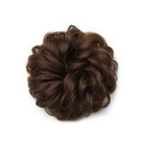 여성용 당고머리 헤어 링 똥머리 가발, 밝은브라운색상, 1개