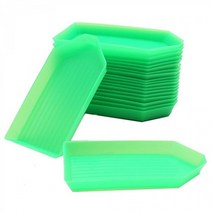 보석 십자수 도구 펜 10pcs diy 5d 페인트 혼합 트레이 라인 석 플레이트 아트, 10 PC 트레이, 녹색
