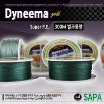 다이니마골드 슈퍼 PE 300M 합사 낚시줄 카키색, 7호