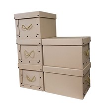 대형 종이박스 5P 다용도 공간 수납 정리함, 5겹 종이정리함 5P, 크라프트색