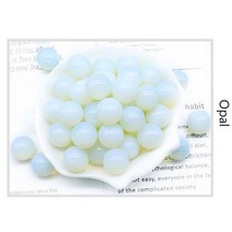 천연색 보석 젬스톤 비즈 원석 석 치유 라운드 볼 화이트 크리스탈 석영 구 자수정 핑크, 오팔