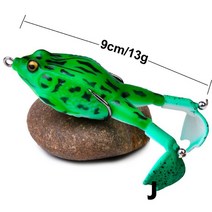 해루질 루어 프로펠러 오리털 11G 9cm 플로팅 탑 워터 회전 보블러 개구리 트랙터 낚시 1pcs, 29 frog J