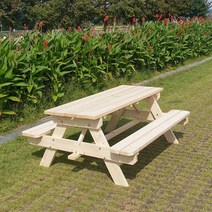 ksm03-001정원 원목 야외 피크닉 펜션 편의점 파라솔 테이블, 무도장, 6-8인용(1800mm)