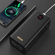 로모스 LED 디스플레이 잔량표시 대용량 보조배터리 60000mAh, 블랙, PEA60