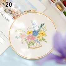 서양자수 유럽풍 꽃 패턴 키트 DIY, 20