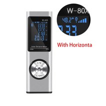 레이저 거리 측정기 테이프 측정 디지털 각도 건설 도구, White With Horizonta1, 40m