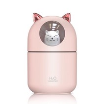 가습기 가열식 미니 고양이 우주인 기화식 300ML 코스트코 청소쉬운 무드등 단순 차량용 노필터 난방텐트 용암 물멍 페트병 필터없는 빗소리 생수통 샤오미, B_큐트캣파우더(베이직모델)