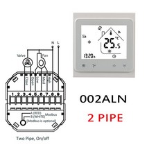 전기장비 소모품 HVAC 온도 조절기 Modbus RS485 통신 팬 코일 실내 디지털 스마트 홈, 002aln-white 2p, 95-240VAC