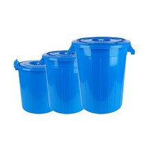 파란통 다라이 바케스 업소 식당 다용도 청소도구함 쓰레기통, 45L
