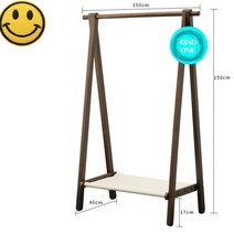 나무 원목 행거 긴옷 접이식 옷걸이 스탠드행거 원룸 드레스룸 매장 A타입+스마일와펜(4.5cm), 월넛1000직물선반+스마일와펜
