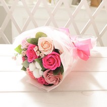 선물 꽃다발 비누꽃 코튼로즈 생일 로즈데이 성년의날 소품 업체 _ DV+64790EA, 디바인스 코튼로즈꽃다발 핑크, 디바인스 본상품선택
