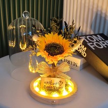 킹스 해바라기 대형유리돔 무드등 집들이 이사 개업 창업 승진 퇴사 생일 선물