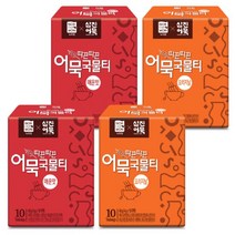 녹차원 따끈따끈 어묵국물티 4팩 오리지널 매운맛, 오리지널2개+매운맛2개, 40g