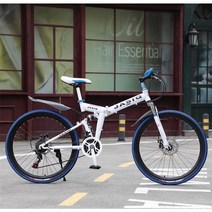 shike 산악자전거 MTB 90%완조립 장거리 여행 성인남녀공용 27.5인치 26인치 자전거, 24단24인치, 스포크휠-화이트
