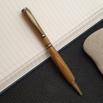 나모 리그넘 앤틱 볼펜 유창목 이니셜 각인 무료 고급 수제 볼펜, 영문 B, 1개, 원목 케이스