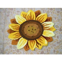 미끄럼방지 예쁜러그 해바라기 카페트 디자인러그 침실매트