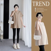 임부세트미디엄배기루즈반팔티+구부바비레깅스