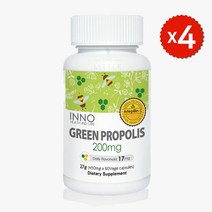 이노헬스 그린프로폴리스 200mg 60캡슐 X4