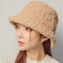 베라프 뽀글이 니트 버킷햇 겨울 털모자 W350