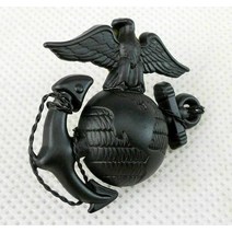 2차 세계 대전 미국 해군 해병대 장교 Ega Barracks Metal Hat Badge armyshop2008, 한개옵션0