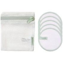 EcoTools 재사용 가능한 면 패드 울트라 소프트 & 내구성 피부 클렌징 스킨 케어 적용 토너 세럼 및 메이크업 리무버용 지속 가능한 대안 세탁 가방으로 세탁 가능