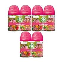 Air Wick 자동 공기 청정제 스프레이 리필 러쉬 허니서클 라즈베리 에센셜 오일 냄새, 5.89 Ounce (Pack of 6), Lush Honeysuckle & Raspberry