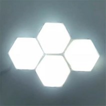 스마트터치 퀀텀 라이트 벽 램프 거실 침실 침대 육각형 벌집 인테리어, 3구 램프 조합 전원 포함