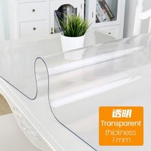 비트라테이블 PVC 투명 식탁보 방수 내유성 데게 부드러운 유리 실리콘 직사각형 테이블 매트, Transparent+80x120cm