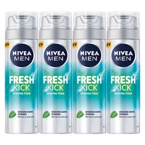 니베아 맨 프레시킥 쉐이빙 폼 200ml X 4, 4개