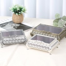 어바웃더홈 엔틱 악세서리 보관함 보석함, 사각_실버