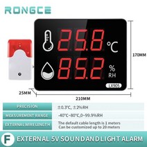 공장 판매 LED 온도계 습도계 산업용 온도 경보 외부 프로브 LX905, 협력사, LX905F