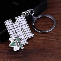 멀티 펜던트 키 홀더 PS4 Xbox PC Keyfob 게임 GTA V Grand Theft Auto 5 Keychain For Fans Key Chains Ring llavero, C