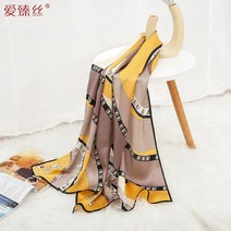 50대여성 스카프 프로랄 꽃무늬 플라워 실크 스카프