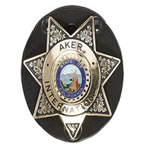 Aker Leather 592 Clip-On Star Badge Holder Black null, 1
