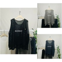 영앤클래시 여름 린넨 니트 조끼 얇은 트임 조끼 올리졸리3MN95