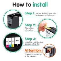 (1 Cayn1 Magenta 1Yellow) HP 호환 호환 프린터 잉크 950XL 호환 Officejet pro 8610, 한개옵션1, 한개옵션0