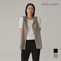 [올리비아로렌] 그물 후드 베스트_VOCBNXM4451