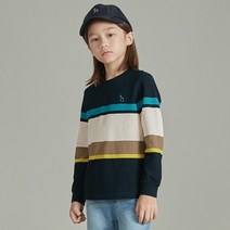 헤지스키즈 스트라이프 피케 티셔츠 HSF12TR19M_NV