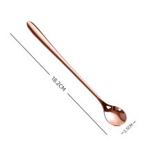 전자 커피 베이킹 저울 카페 바리스타 저울 304 스테인레스 스틸 긴 핸들 스푼 아이스크림 디저트 차 피크닉 주방 액세서리 바 도구, 장미 황금