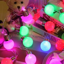 조명 Festoon LED 글로브 전구 문자열 빛 신년 장식 배터리 운영 크리스마스 Garlands 결혼식 조명., [01] RGB, [03] 6M 40LEDS, [01] BATTERY