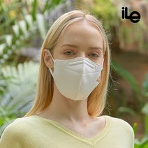 ILE 4중 비말차단 100% 성인용 아동용 쿼드 마스크, 흰색계열/S(아동)