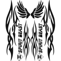 혼다 야마하 바이크 오토바이 반사 스티커 모터사이클 범용 연료 탱크 커버 데칼 BMW 할리 스즈키 KTM 가와사키 블랙/그레이, [04] Model B Black