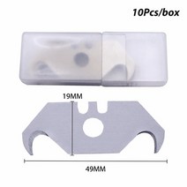 10pcs 헤비 듀티 스틸 후크 블레이드 유틸리티 예비 부품 포켓 지적 블레이드 도구, 한개옵션0