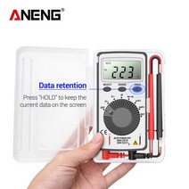 접지 진단 테스터기 체크 ANENG AN101 미니 디지털 멀티 미터 테스터 DC/AC 전압 전류 lcr 포켓 전문 테스, 한개옵션0