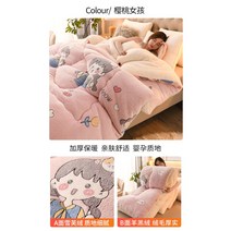 따뜻한 양털 벨벳 양면 극세사 겨울 이불 더블 싱글 기숙사 학생 침구 보온력 포근한 신혼침구 자취방 필수품